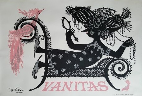Vanitas (Pink Version) by Bjørn Wiinblad, Image 1.