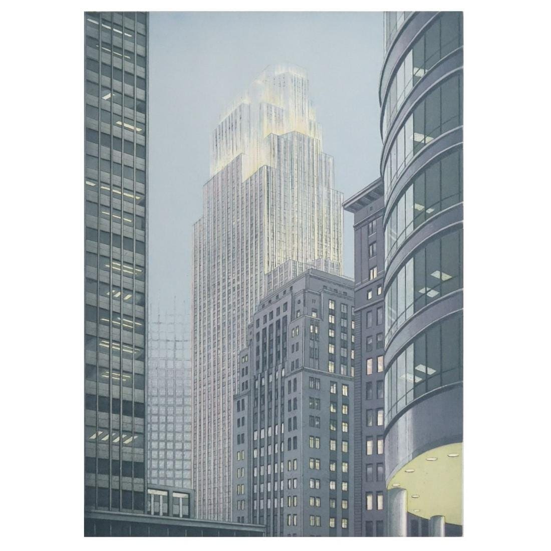 Minneapolis Dusk, 1993 by Richard Haas  Image: Front without frame