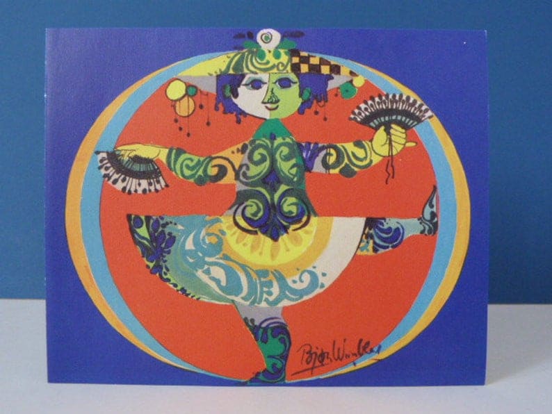 Greeting Card Columbina by Bjørn Wiinblad  Image: Front
