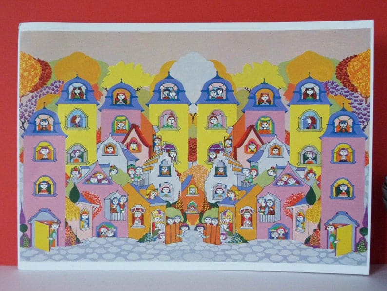Greeting Card Cinderella by Bjørn Wiinblad  Image: Front