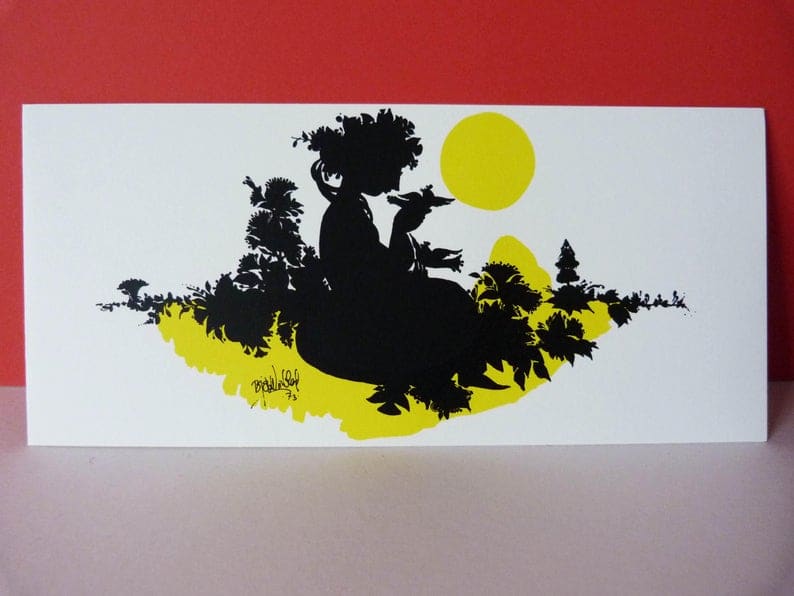 Greeting Card Lady by Bjørn Wiinblad  Image: Front