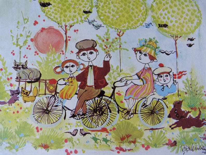 Greeting Card 1965 by Bjørn Wiinblad  Image: Front