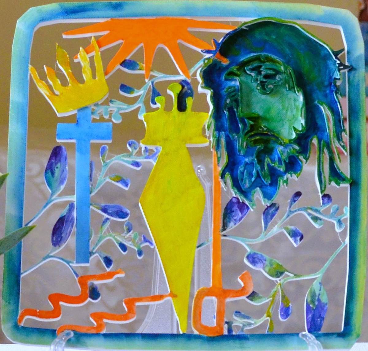 Zayin Hand-Painted 3D Wall Art by Karien Dutton  Image: Zayin Hand-Painted 3D Wall Art