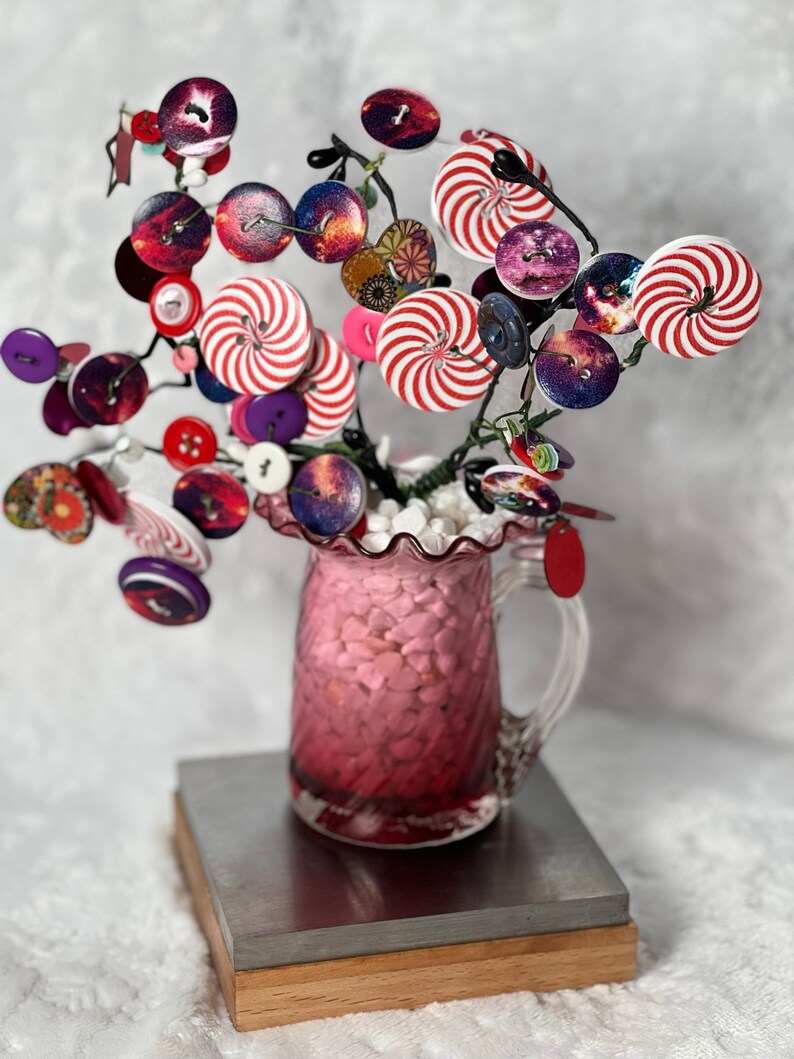 Blissful Button Tree 008 by Deborah A. Berlin 