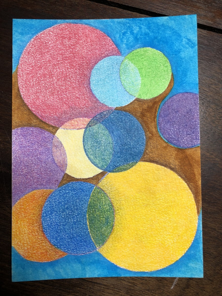 Circles on Blue by Deborah A. Berlin 