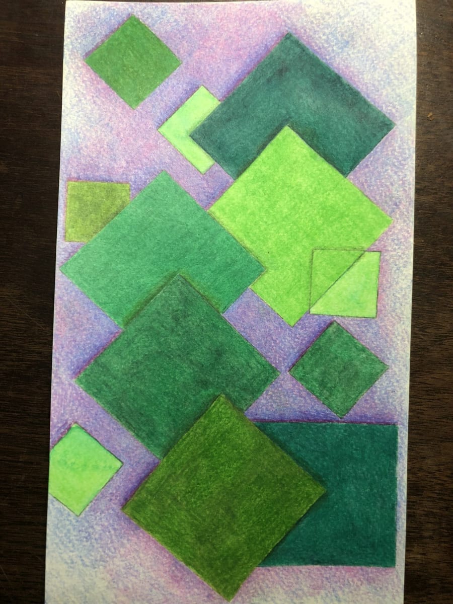 Green Squares by Deborah A. Berlin, Image 1.