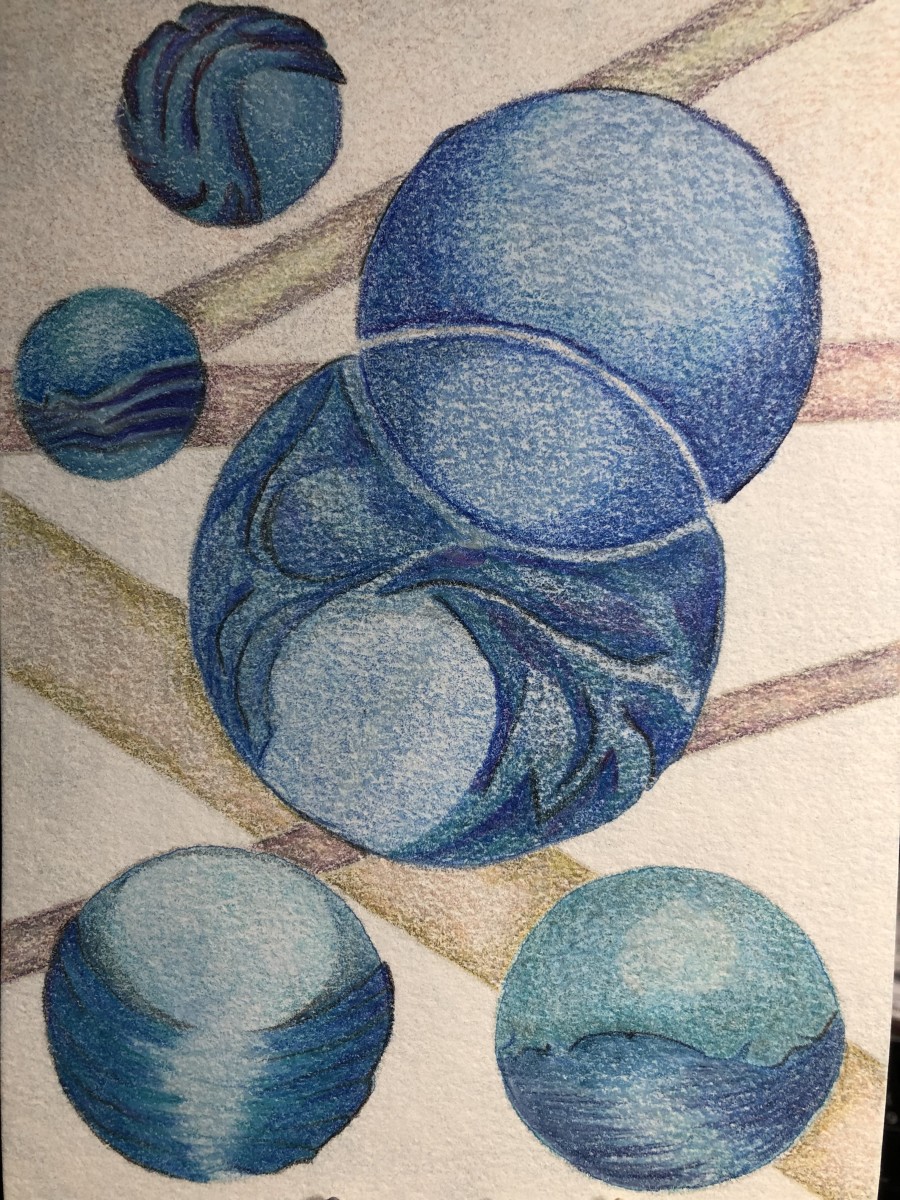 Blue Spheres by Deborah A. Berlin 