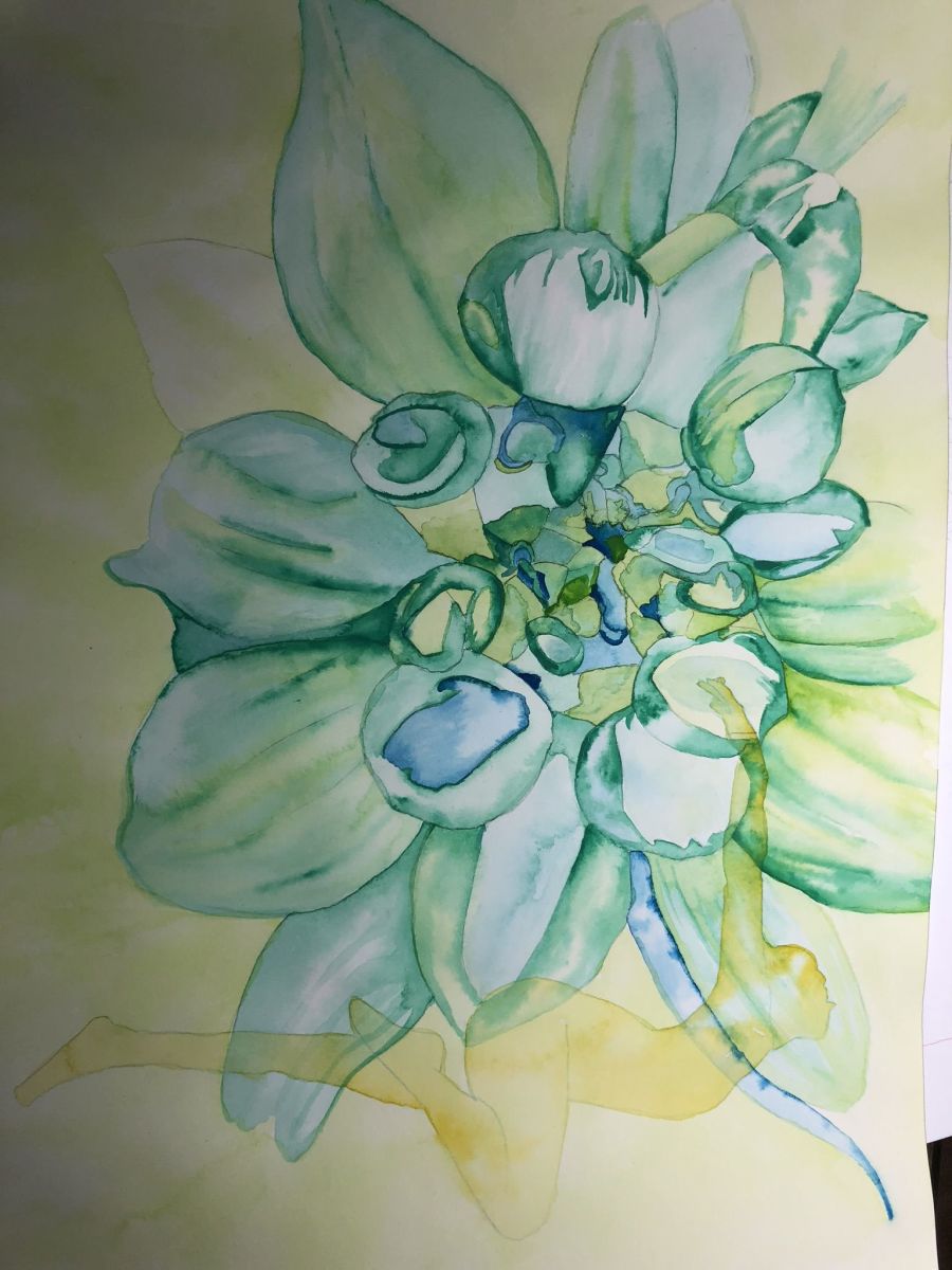 Dahlia Dancer (Green) by Deborah A. Berlin 