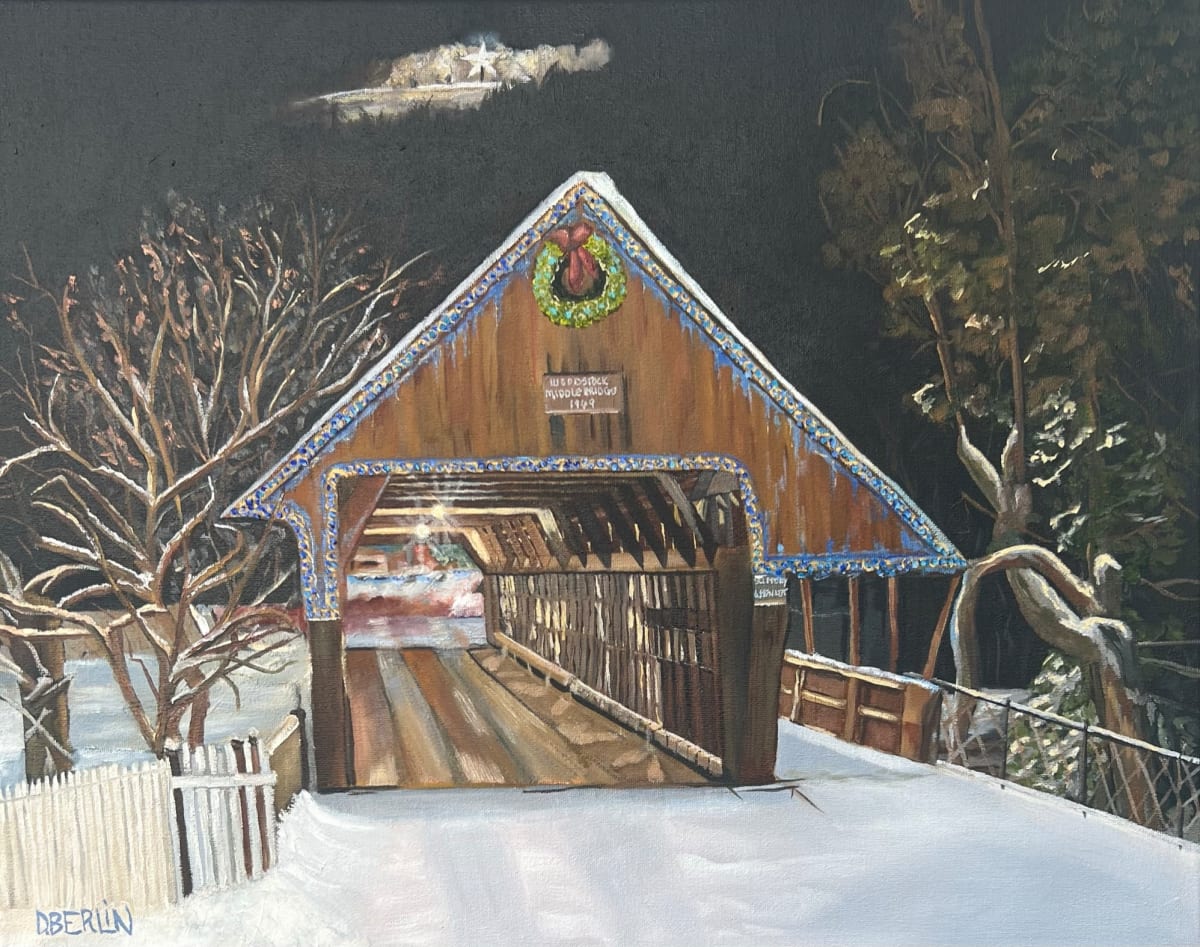 Middle Bridge, Woodstock, Vermont by Deborah A. Berlin 