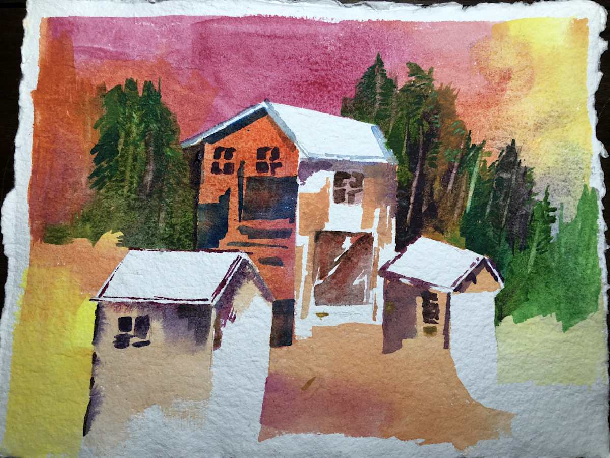 Peach Barns by Deborah A. Berlin, Image 1.