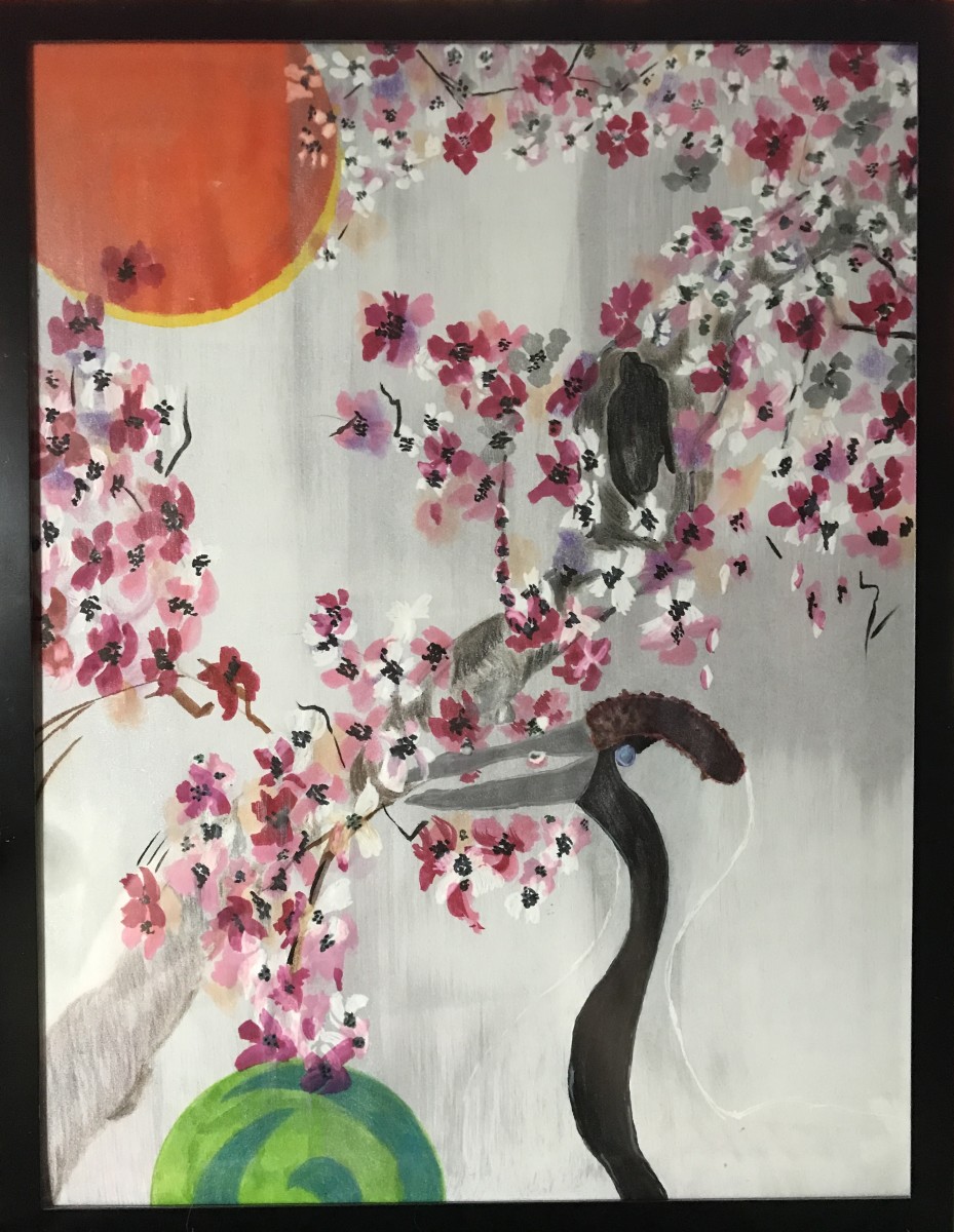 Sun with Crane by Deborah A. Berlin 