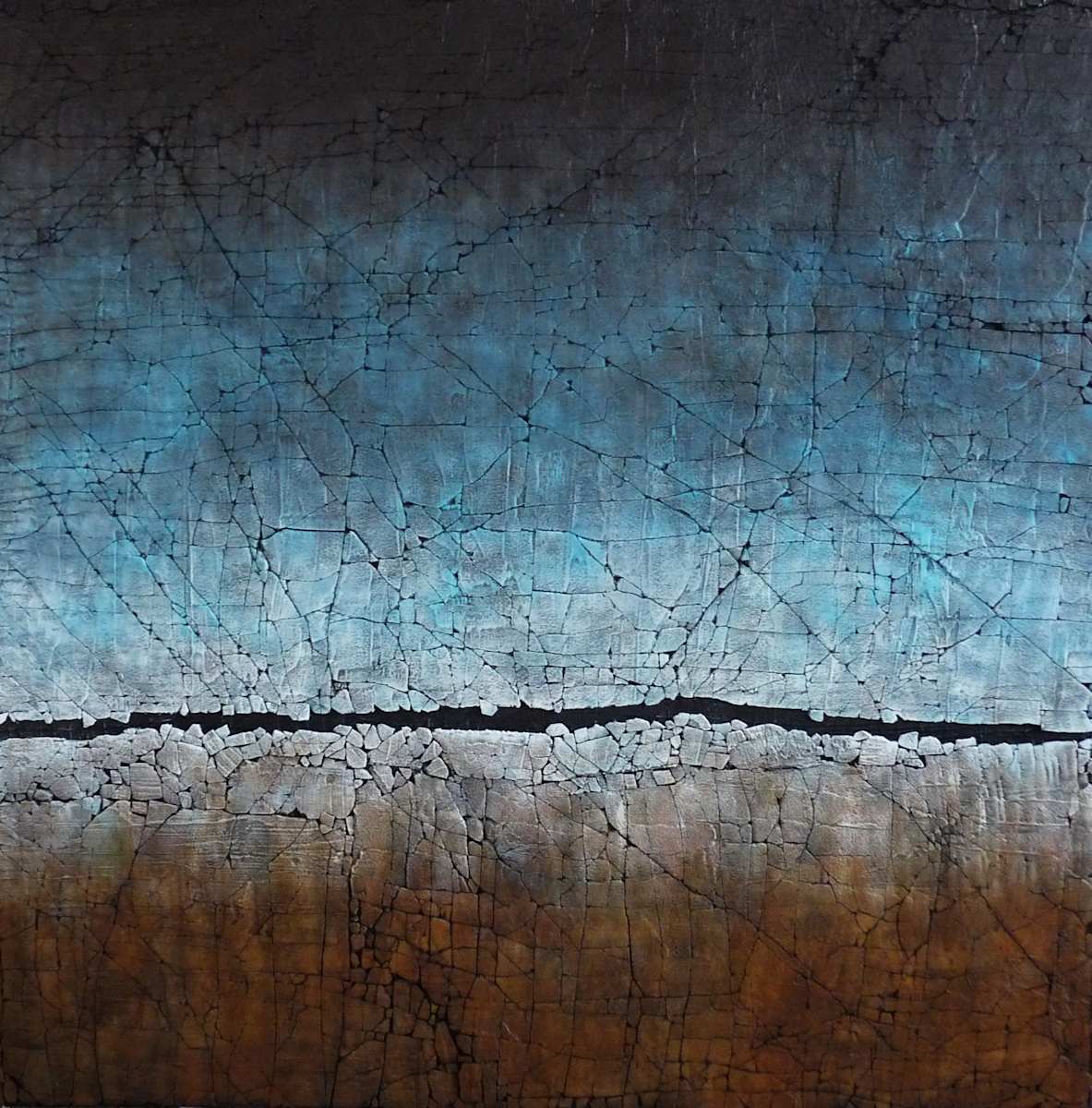 Cerulean Blue and Raw Sienna by Karen Bagayawa 