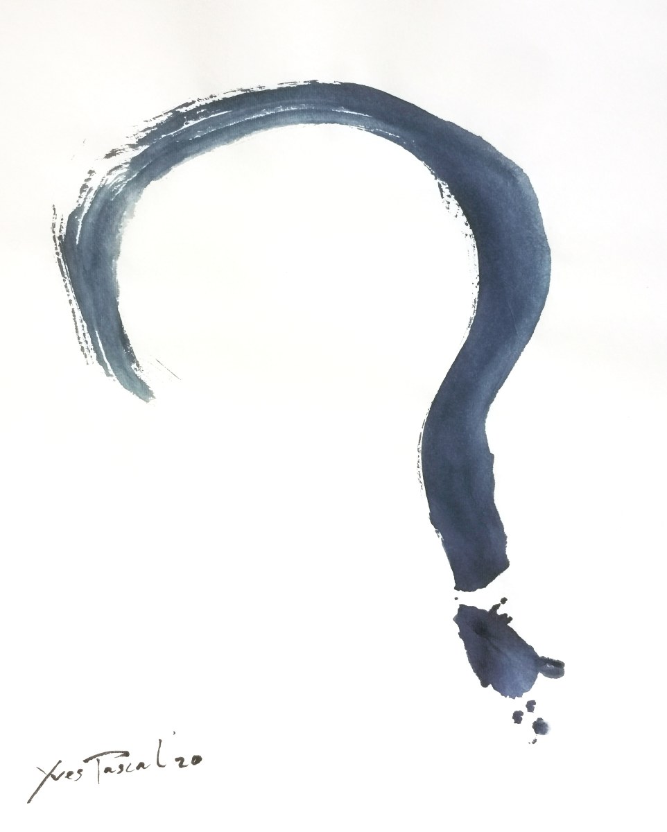 A blue question (eine blaue Frage) by Yves Pascal Oesch 