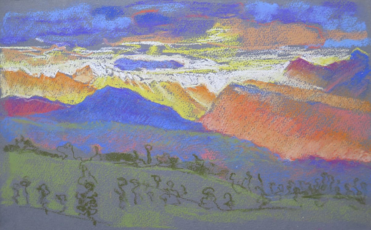Coucher de soleil sur le Valais by LECOULTRE John-Francis (1905-1990) 