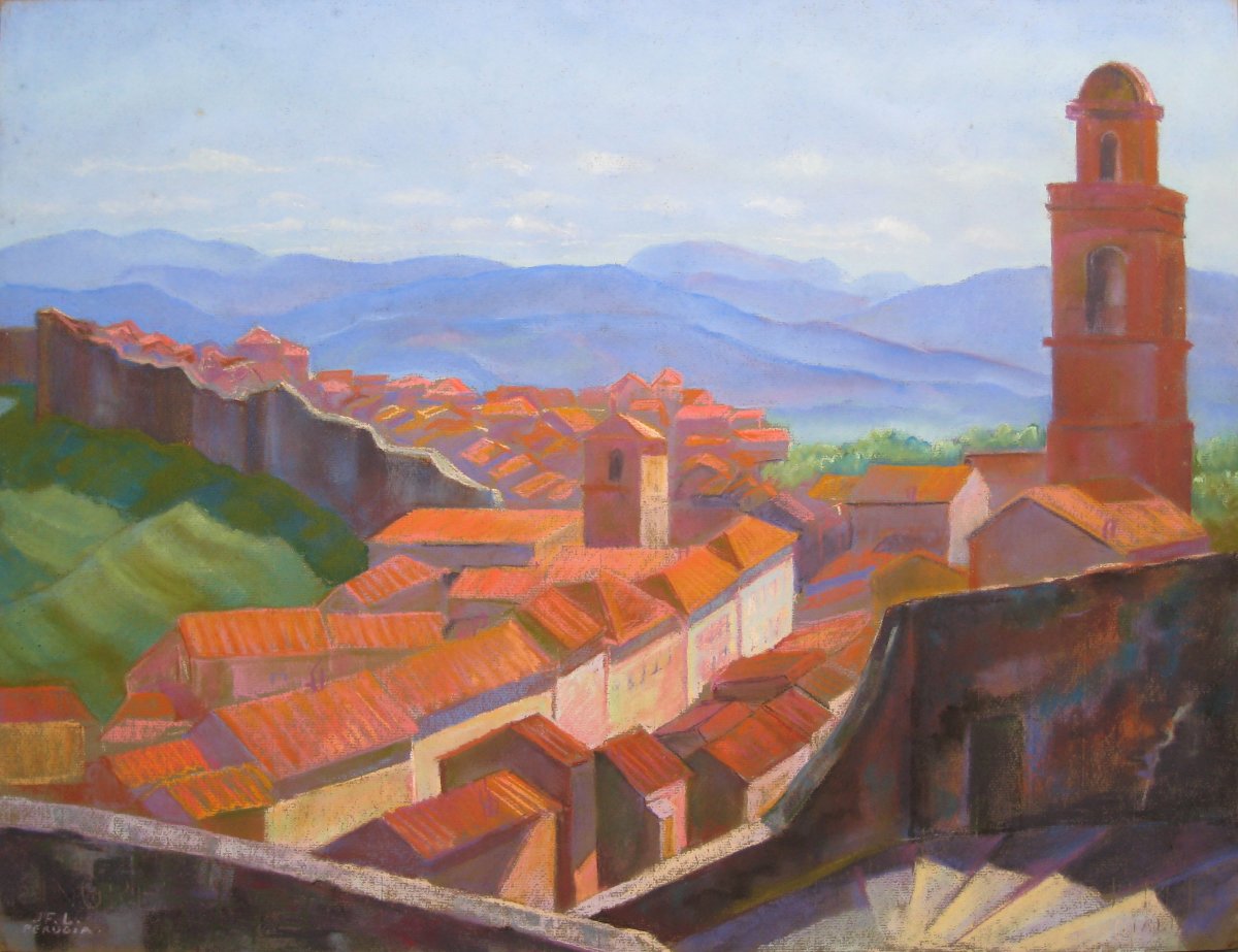 Perugia, vue depuis les remparts by LECOULTRE John-Francis (1905-1990) 