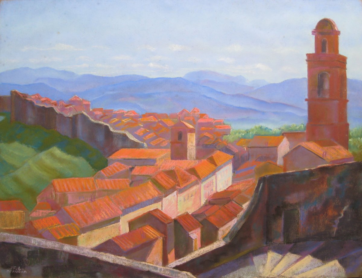 Perugia, vue depuis les remparts by LECOULTRE John-Francis (1905-1990) 