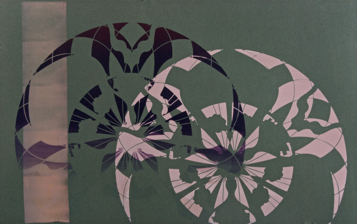 Composition on Green with Rose Window 6 by Keith Garubba 