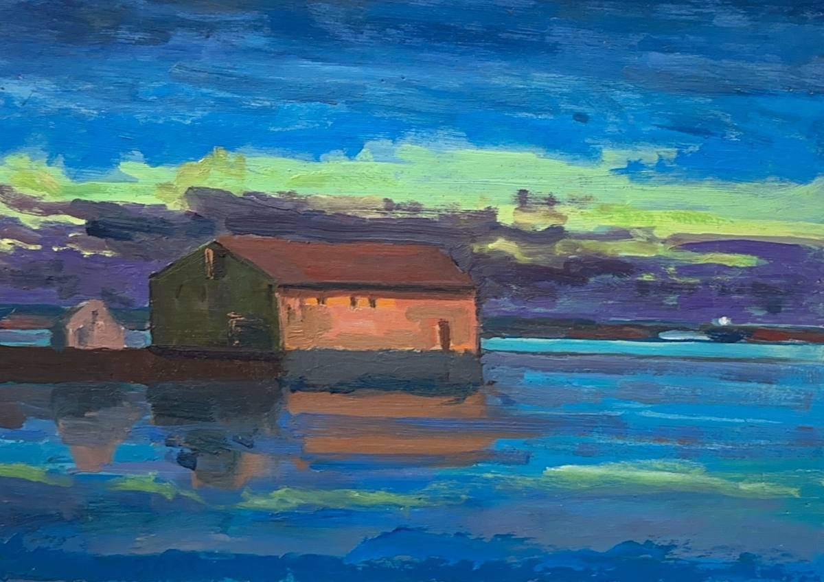 Macmillan Wharf in Golden Hour, Circa 1980’s by Salvatore Del Deo, Image 1.