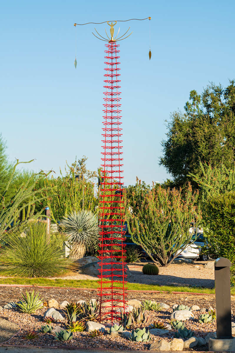 California Sentinel: Eco-Warrior by Marguerite Elliot  Image: California Sentinel: Eco-Warrior 
In Situ: Pitzer College, Claremont, CA 
2023-2024