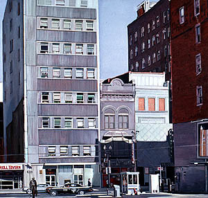9th Street  (Fourth of Five Panel Polyptych) by Frank Wright 