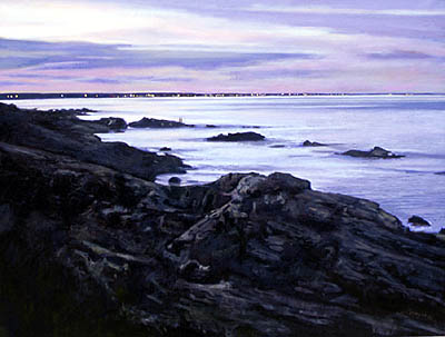 Lights Along the Shore, Perkins Cove, Maine by Frank Wright 