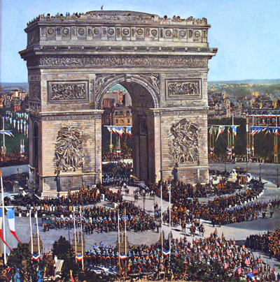 World War I Victory Parade at the Arch of Triumph by Frank Wright 