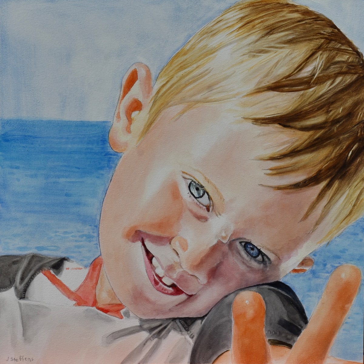 Connor at the Beach by Judy Steffens, Image 1.