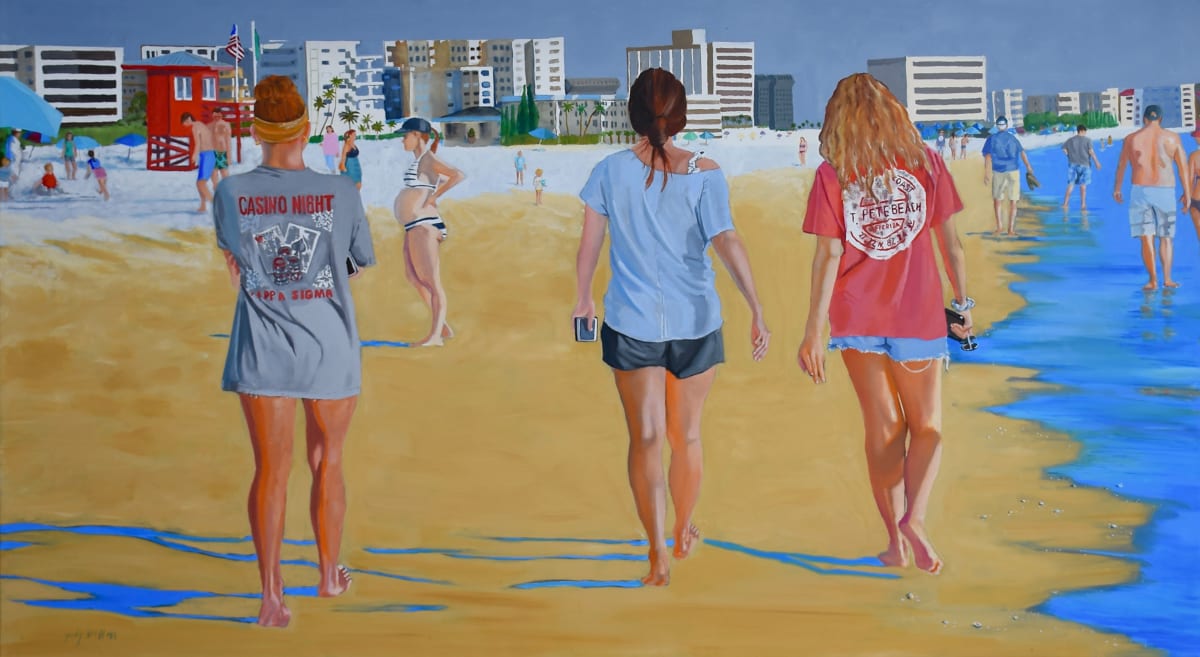 City Beach by Judy Steffens  Image: City Beach   40" x 72".  Oil on Canvas