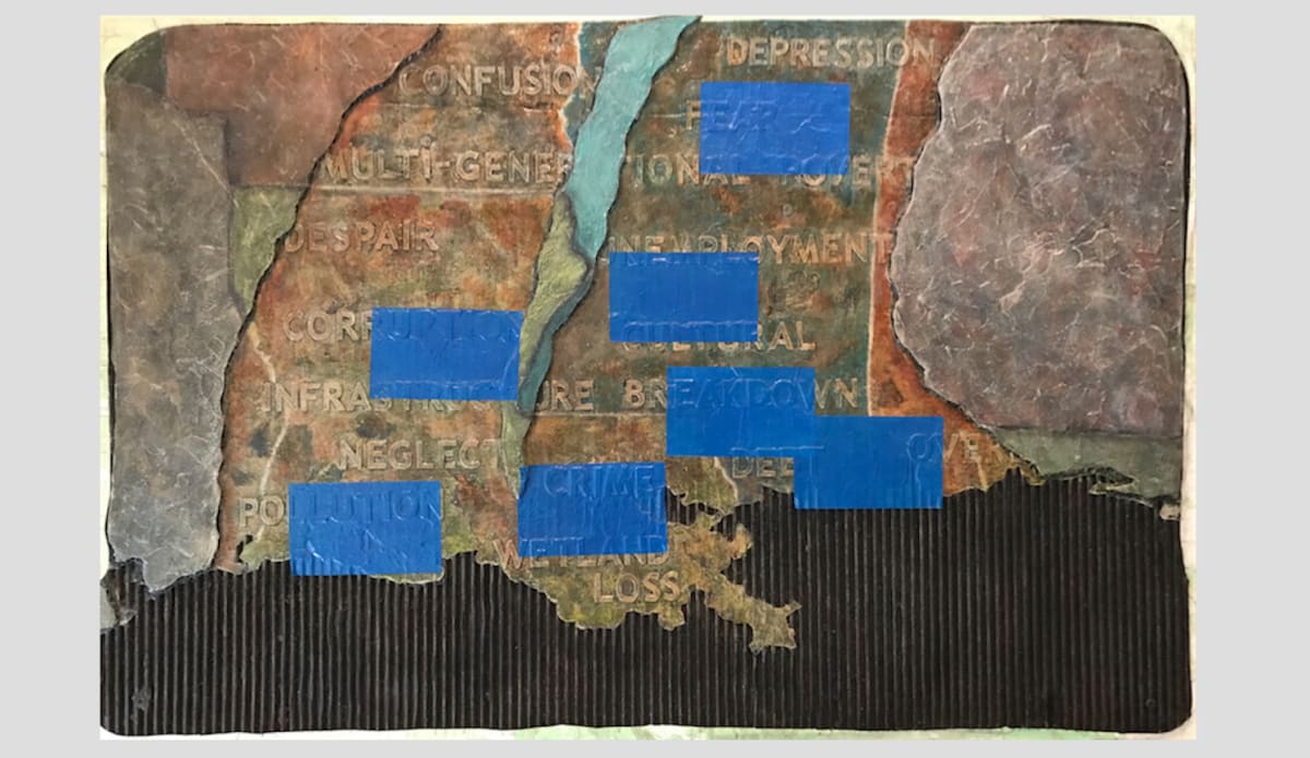 Blue Tarp Bandaids by Carey Hamburg 