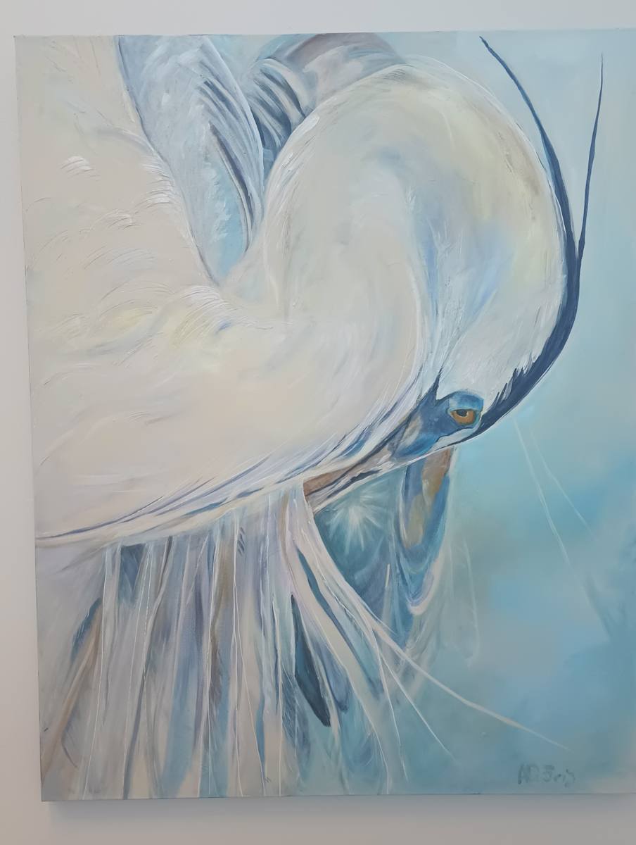 Heron Preening by Ann DuBois 