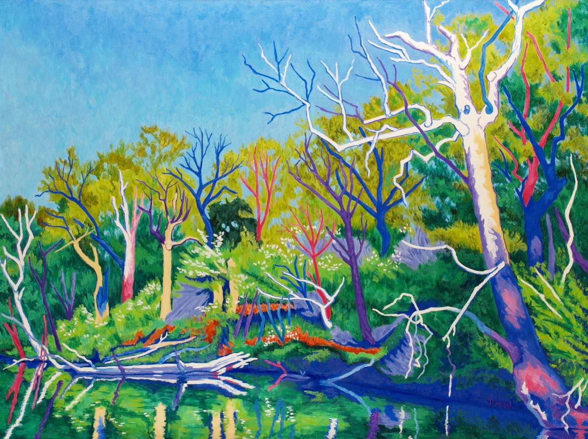 April Riverbank by Peggy Walters 