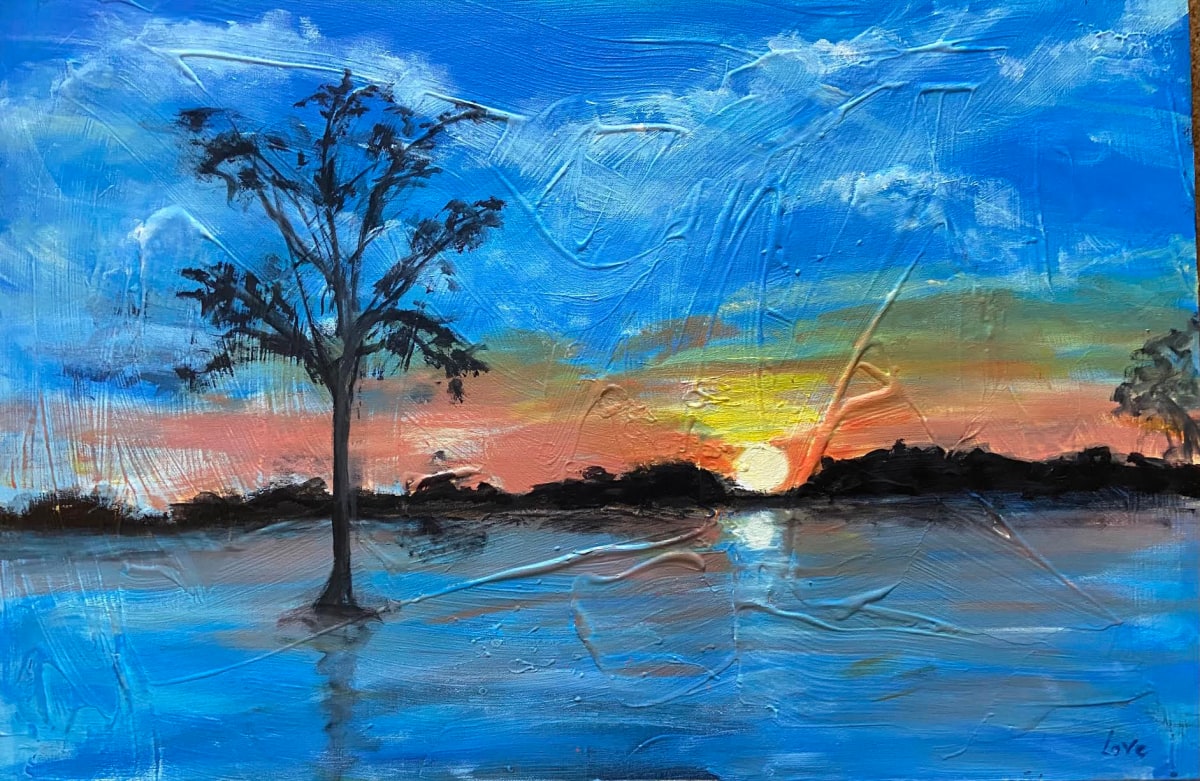 Textured Swamp Scene by Pat Love 