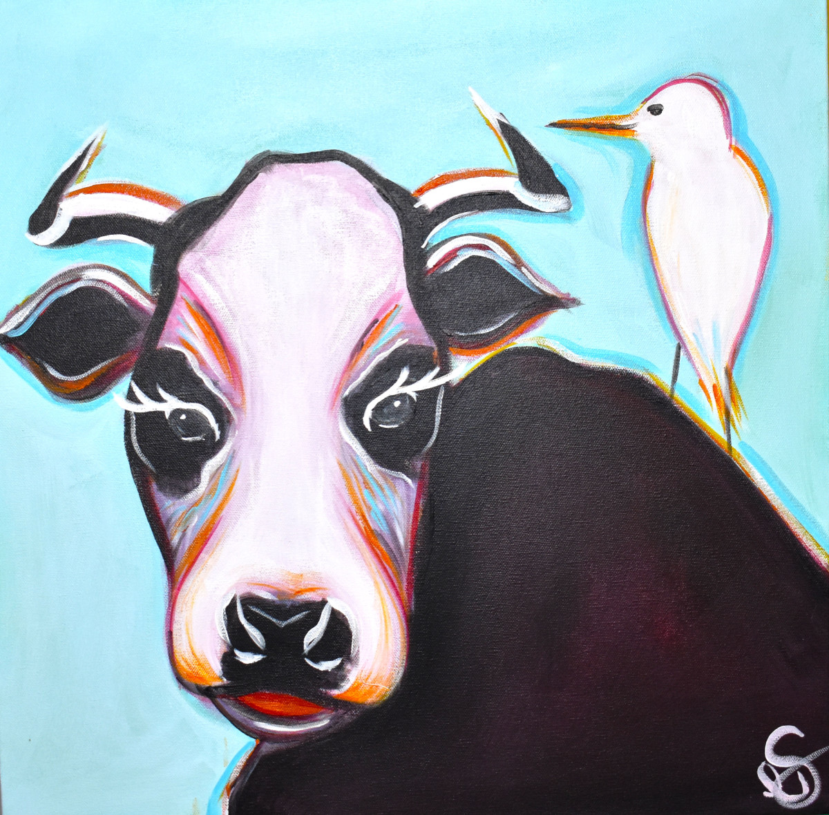 Cow & Friend by Emily Spikes 