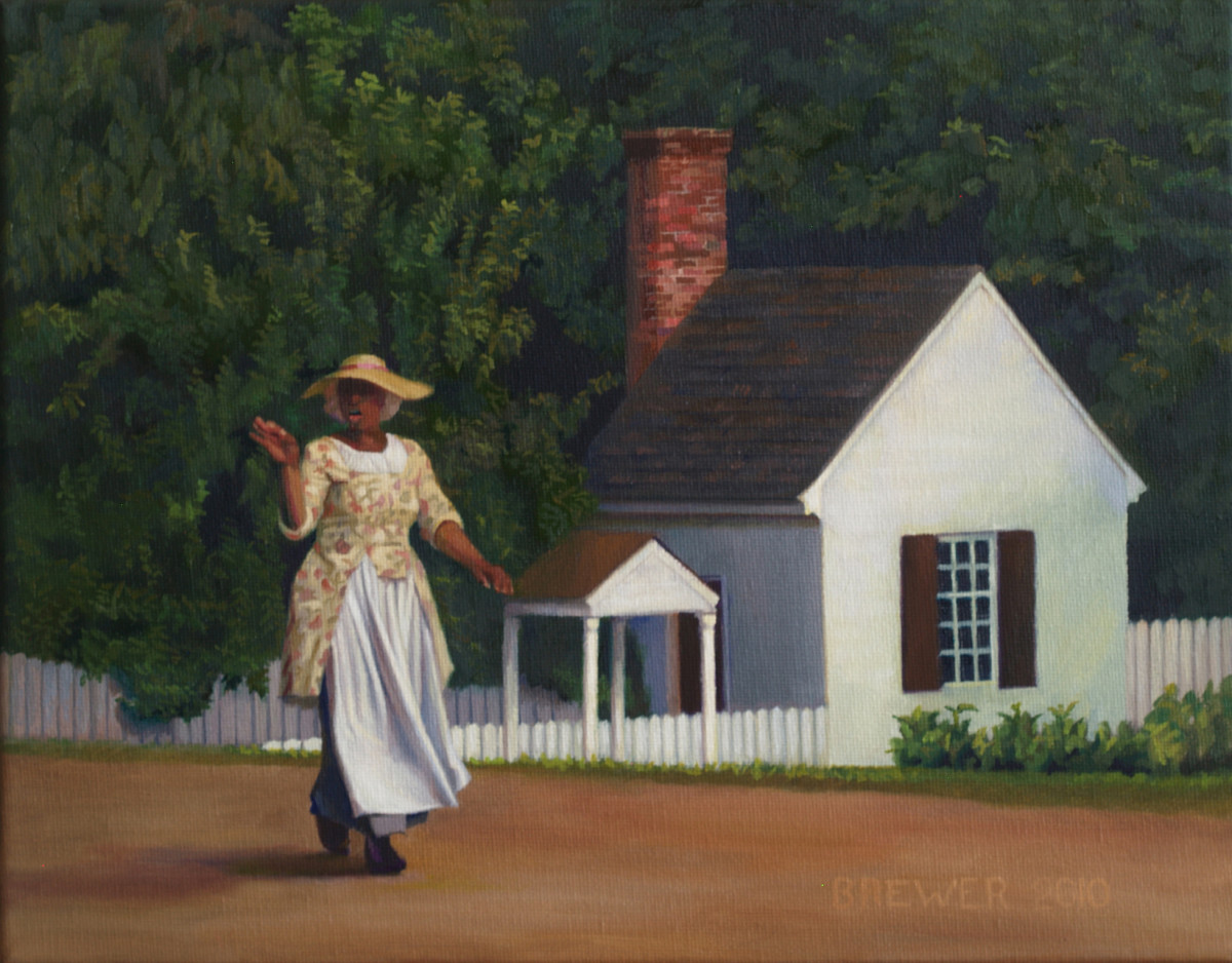 Woman Walking (Williamsburg 2) by Mike Brewer 