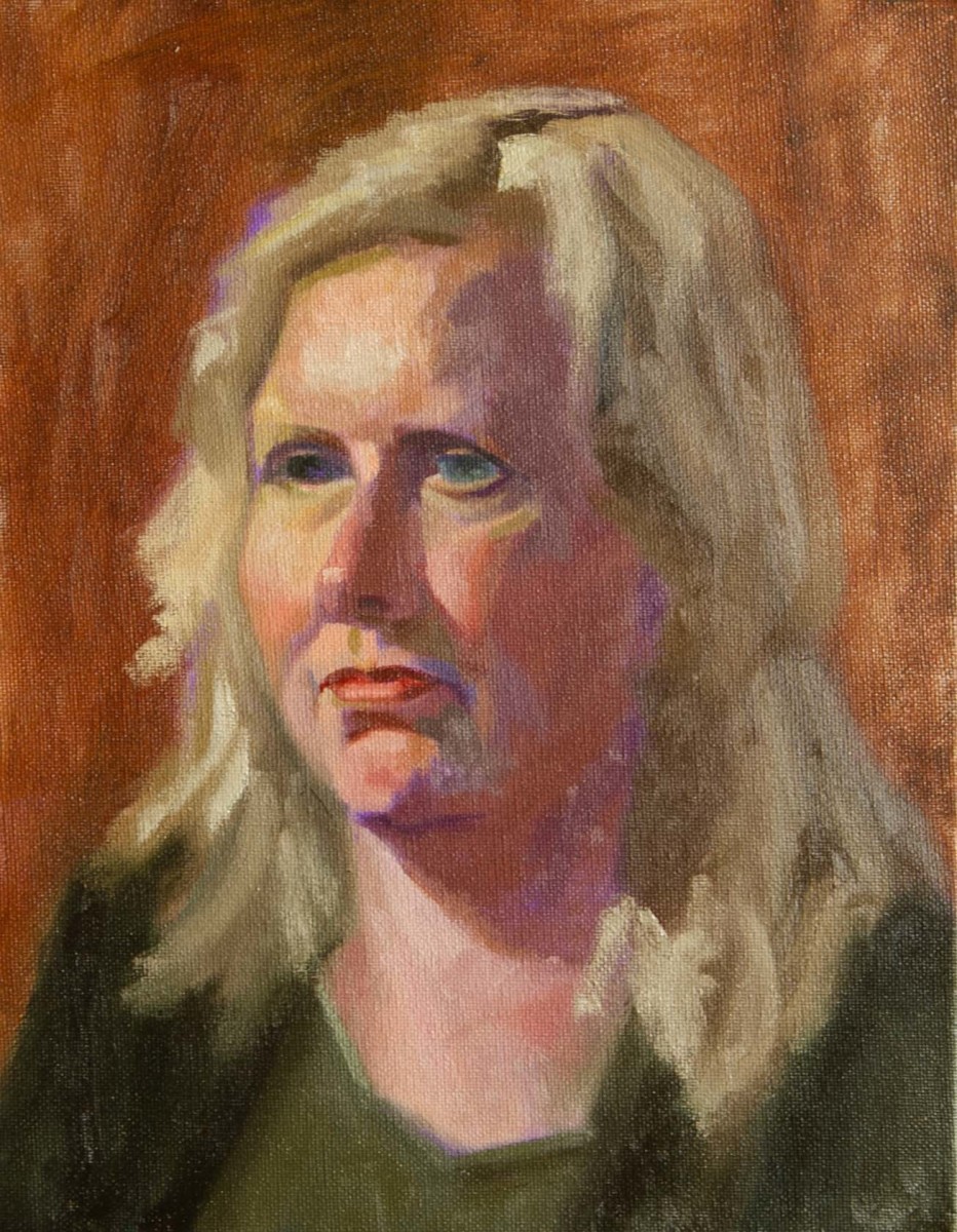 Alla Prima Portrait of Devi Anne Moore by Mike Brewer 