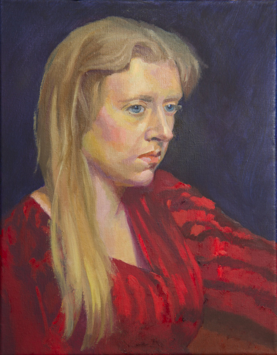 Alla Prima Portrait of Hallie by Mike Brewer 