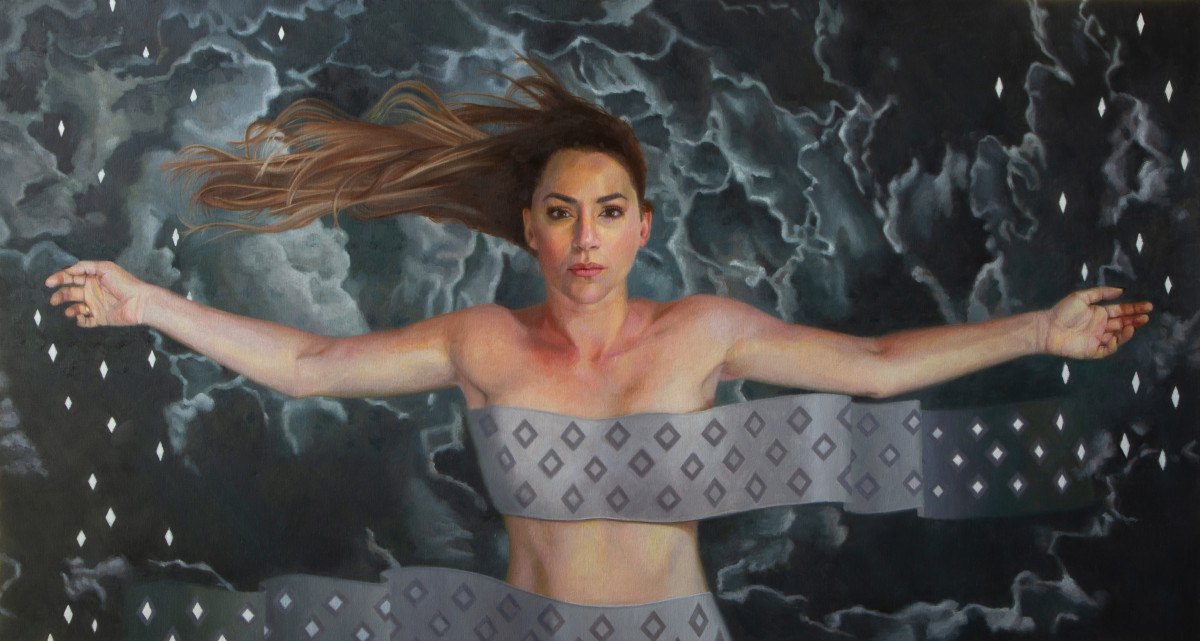 The Artist Megan Read Posing as the Mother of the Universe by Mike Brewer 