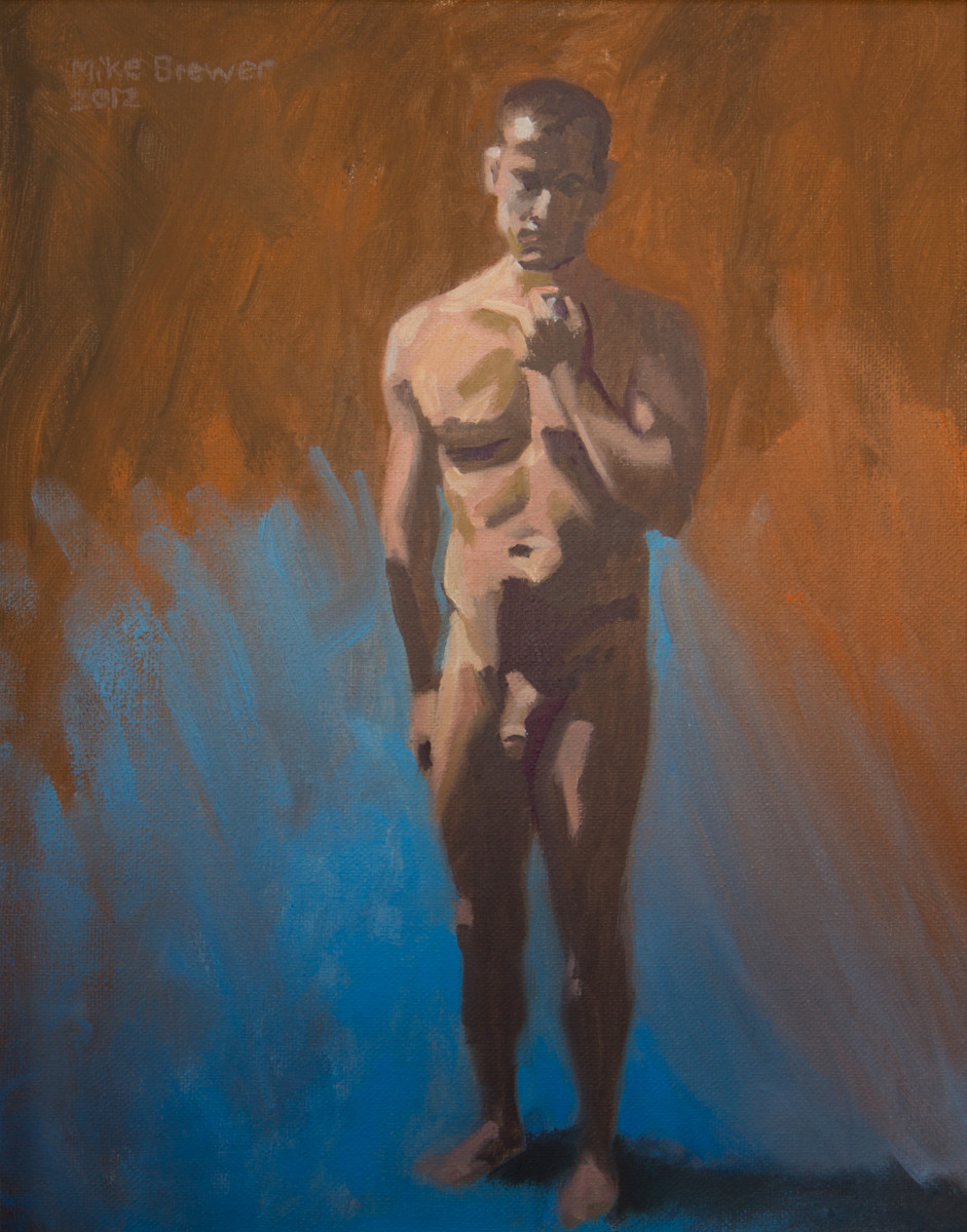 Nude Male Sketch by Mike Brewer 