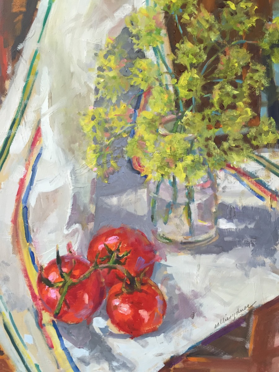 Still Life with Tomatoes by Sallie Sydnor 