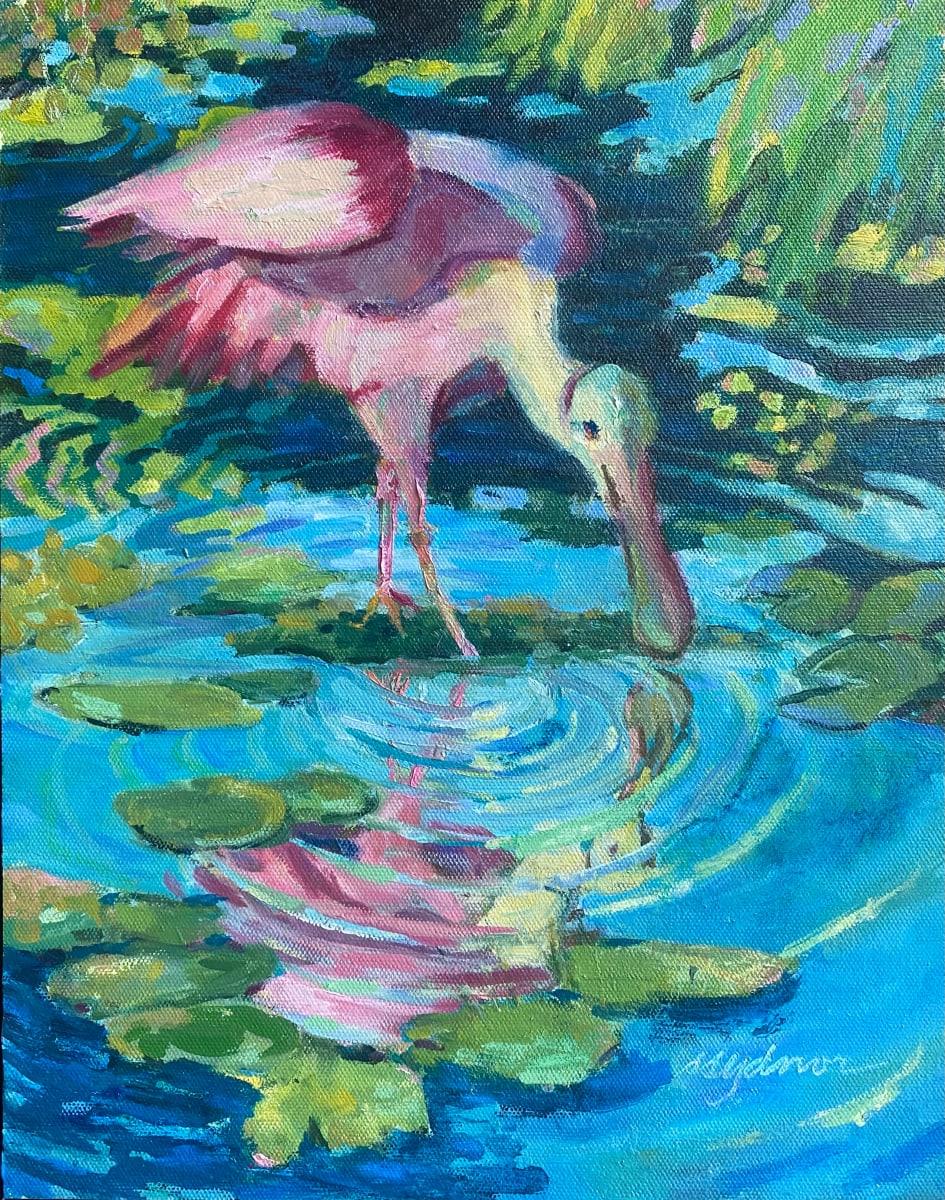 Roseate Spoonbill by Sallie Sydnor 