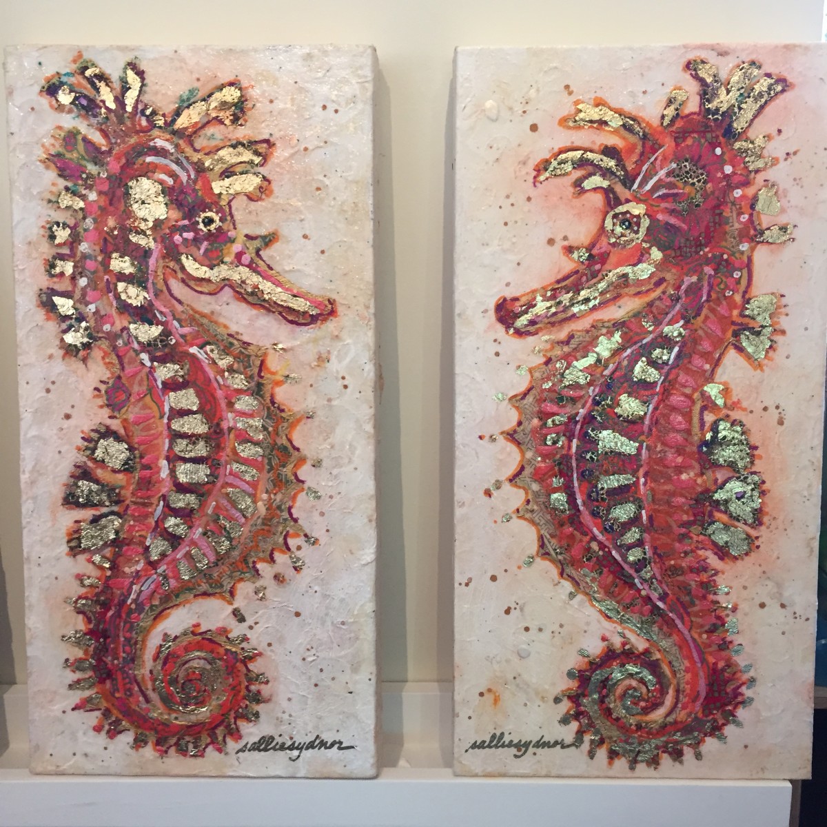 Pair Seahorses by Sallie Sydnor 