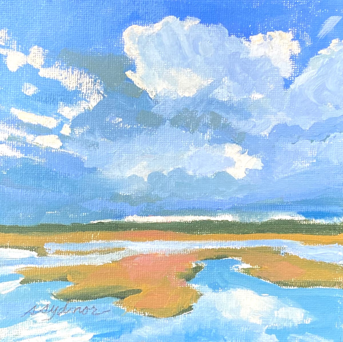 Tidal Marsh Study by Sallie Sydnor, Image 1.