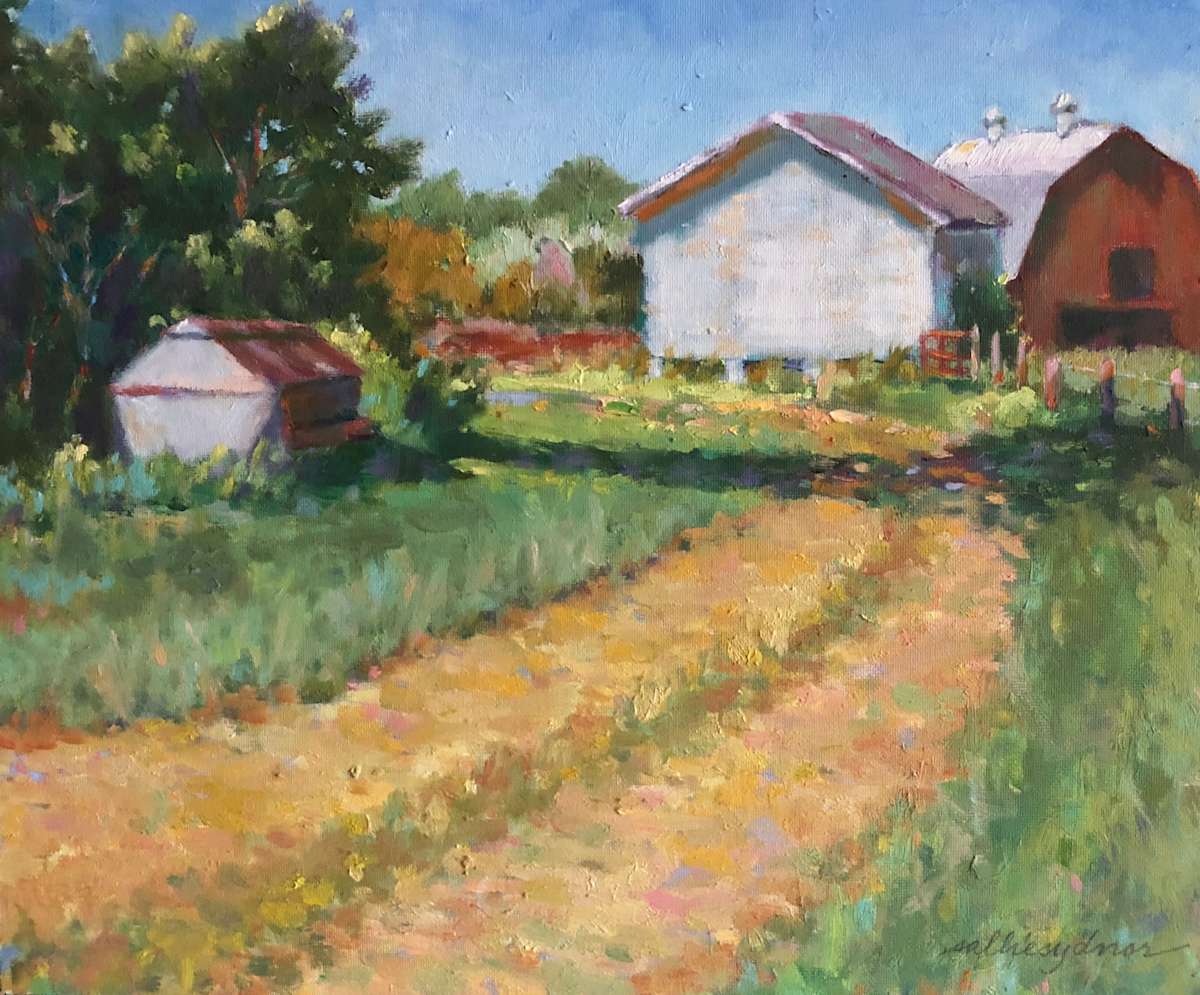 Barns in Campbell County by Sallie Sydnor, Image 1.
