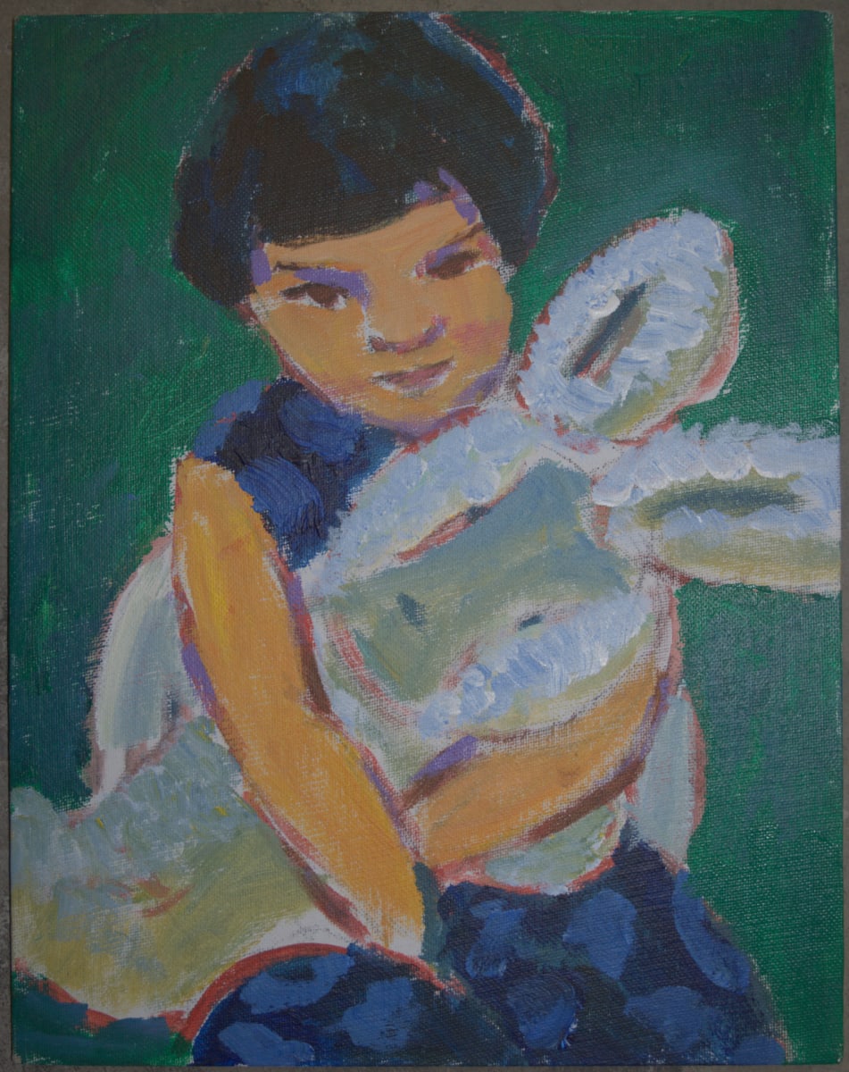 Child and Rabbit (title uncertain) by Jack McLarty 