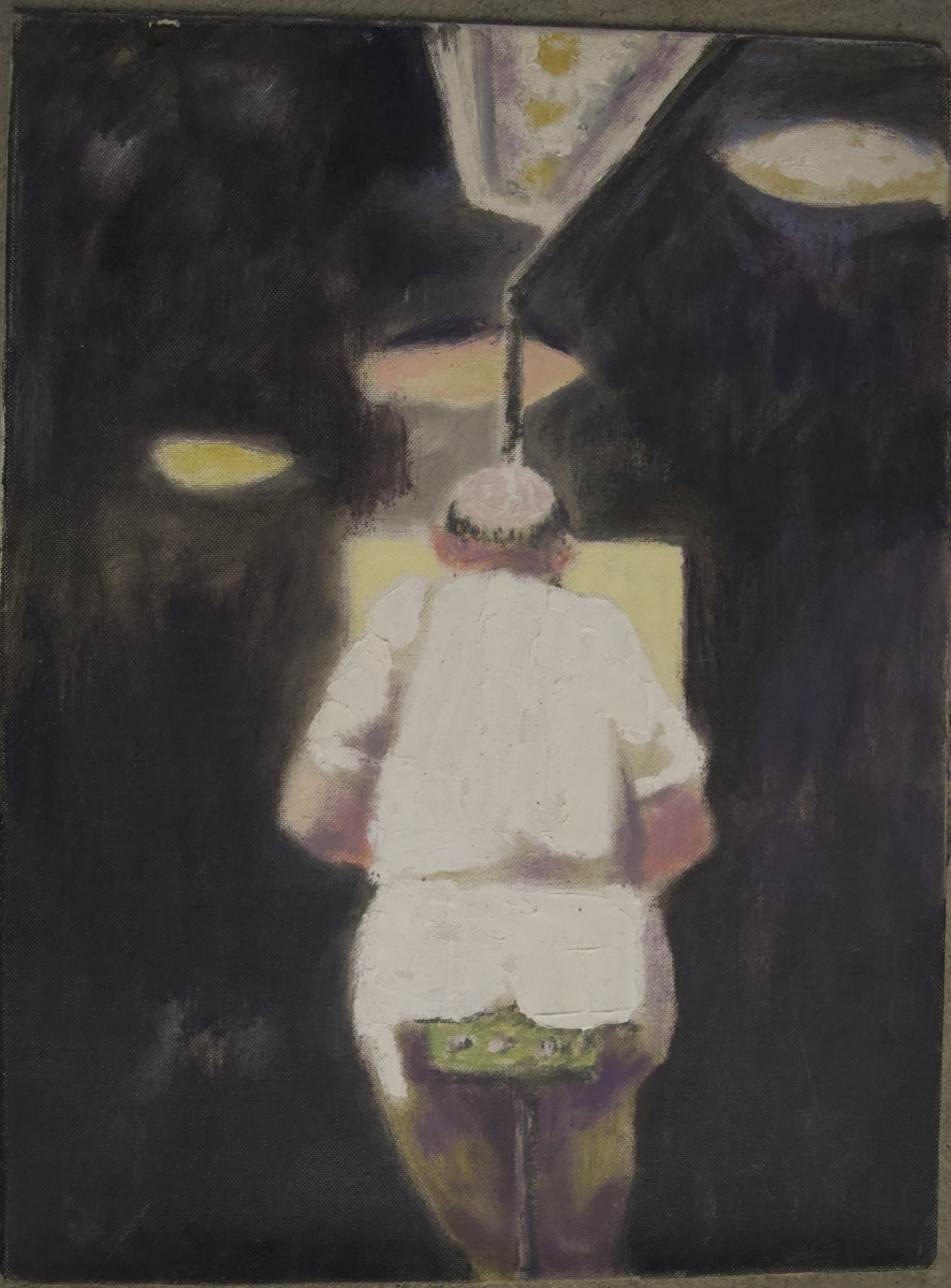 (balding man in the dark) by Jack McLarty 