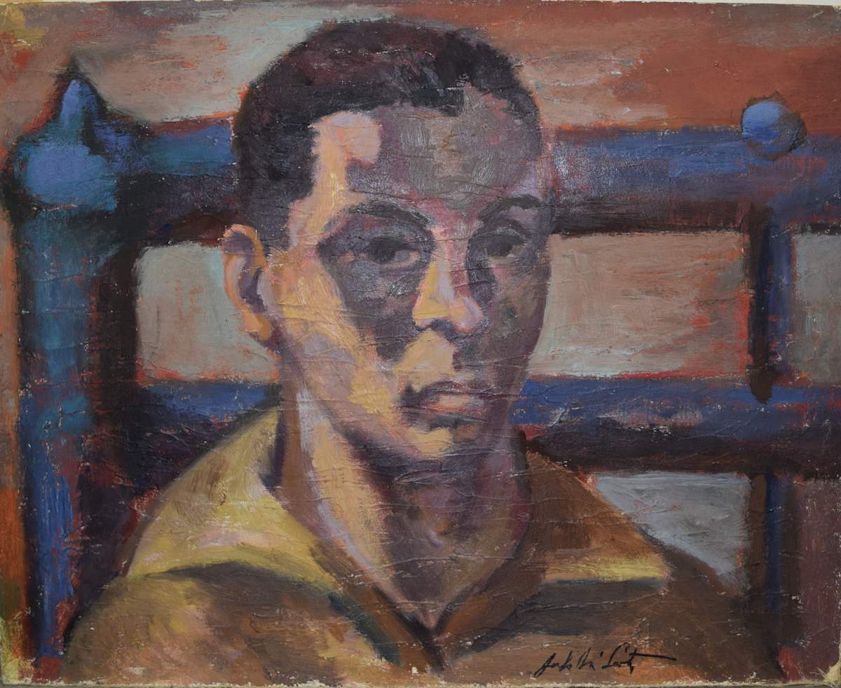 Self Portrait with Blue Bed by Jack McLarty, Image 1.