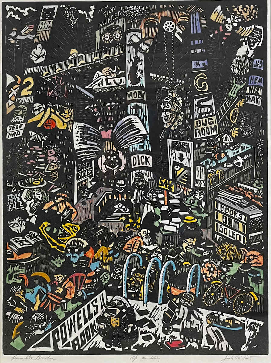 Powell's Books (AP "for Libby") Proof 1 by Jack McLarty, Image 1.