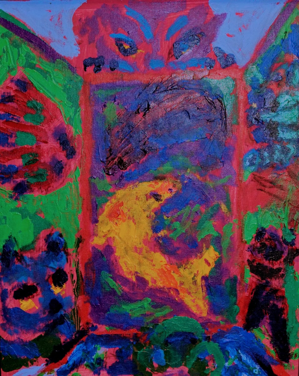 (peeking demon) by Jack McLarty  Image: photo from storage (2018?)