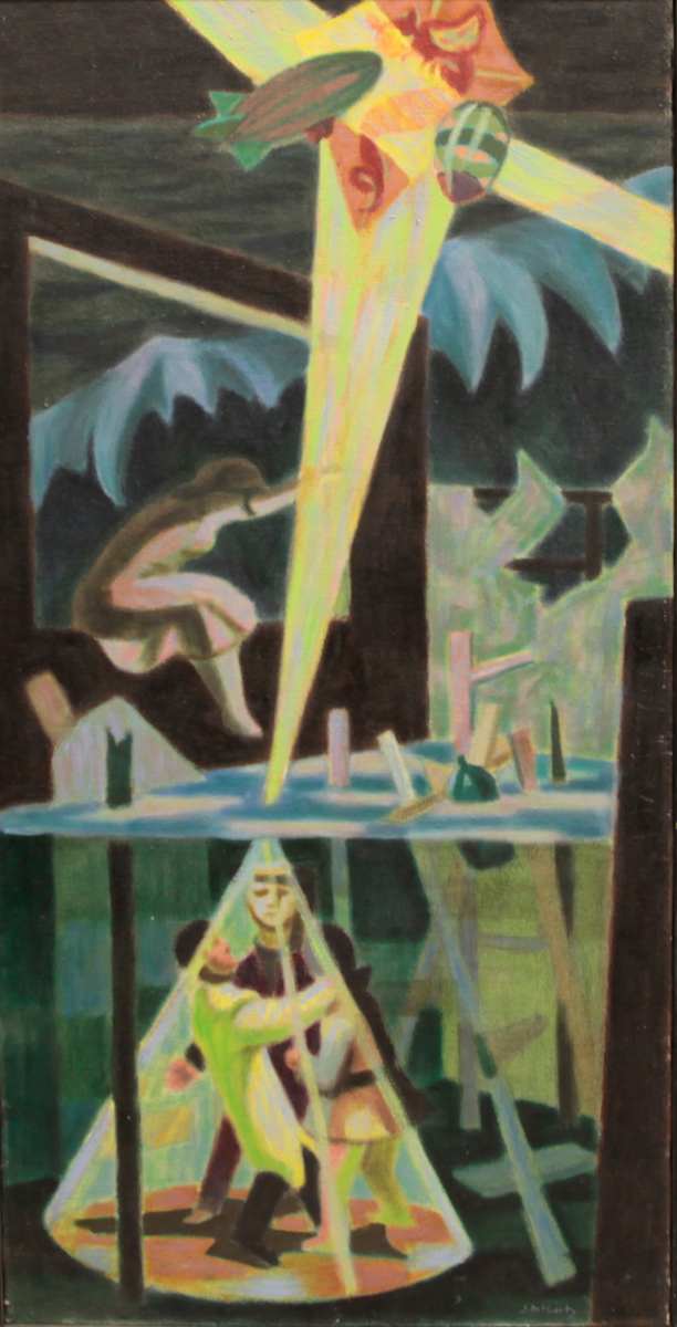 Study for "Vanport Flood" by Jack McLarty, Image 1.