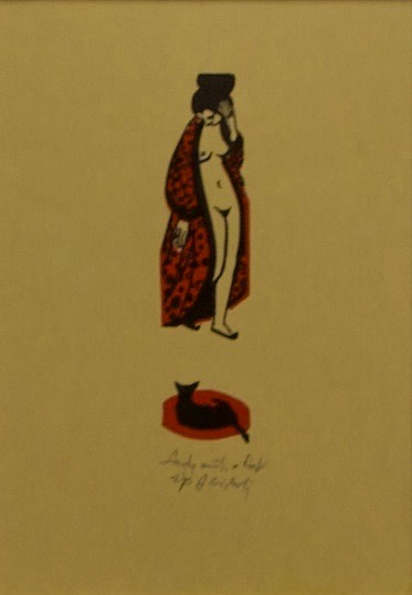 Lady with a Cat by Jack McLarty 